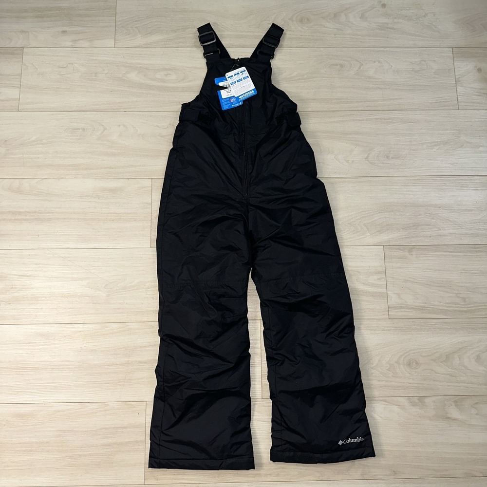 Columbia Kids Snowslope II Bib Youth Medium 10/12 Black Outdoor Ski Sledding NWT
